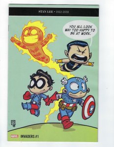 Invaders # 1 Skottie Young Variant NM Marvel 