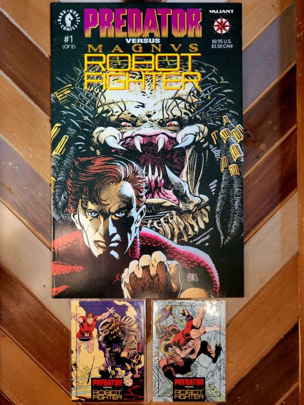 Predator v Magnus Robot Fighter #1-2 Complete, Trading Cards Dark Horse 1992 9.0