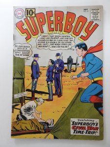 Superboy #91 (1961) Civil War Time-Trip! Moisture Staining Good Condition!