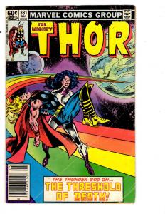 4 The Mighty Thor Marvel Comic Books # 329 331 332 333 Sif Asgard Dracula BH40