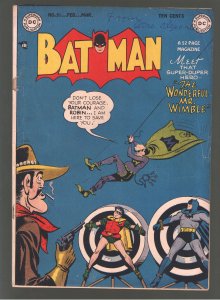 BATMAN #51 VG/F 5.0( 1949);UNRESTORED;BOB KANE PENCILS!