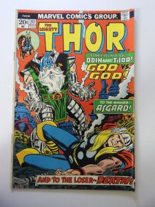 Thor #217 (1973) FN- Condition 1/4 tear fc