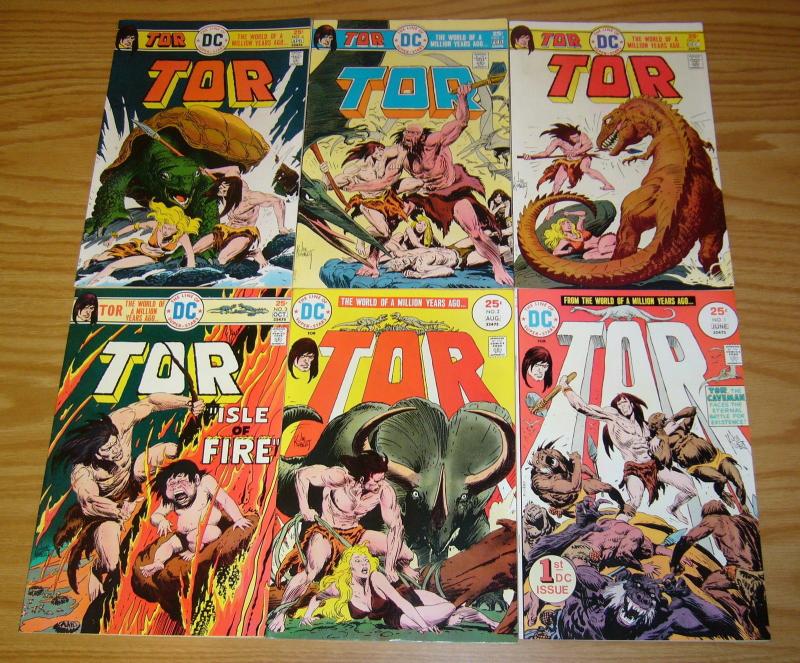 Tor #1-6 VF/NM complete series - joe kubert - caveman - dinosaurs - dc bronze