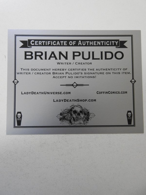 Lady Death Echoes #1 Holo Foil Bomber Edition NM Condition! Signed W/ COA!