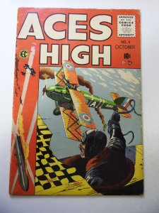 Aces High #4 (1955) GD/VG Condition 1 Spine split, glue bc