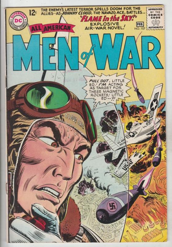 All-American Men of War #107 (Feb-65) VF+ High-Grade Lt Steve Savage Balloon ...