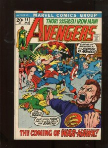 THE AVENGERS #98 (8.0) THE COMING OF WAR-HAWK