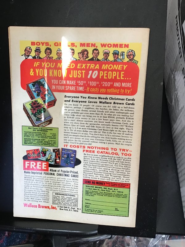 Adventures into the Unknown #174 (1967) flying saucer cvr Mid high grade! FN/VF