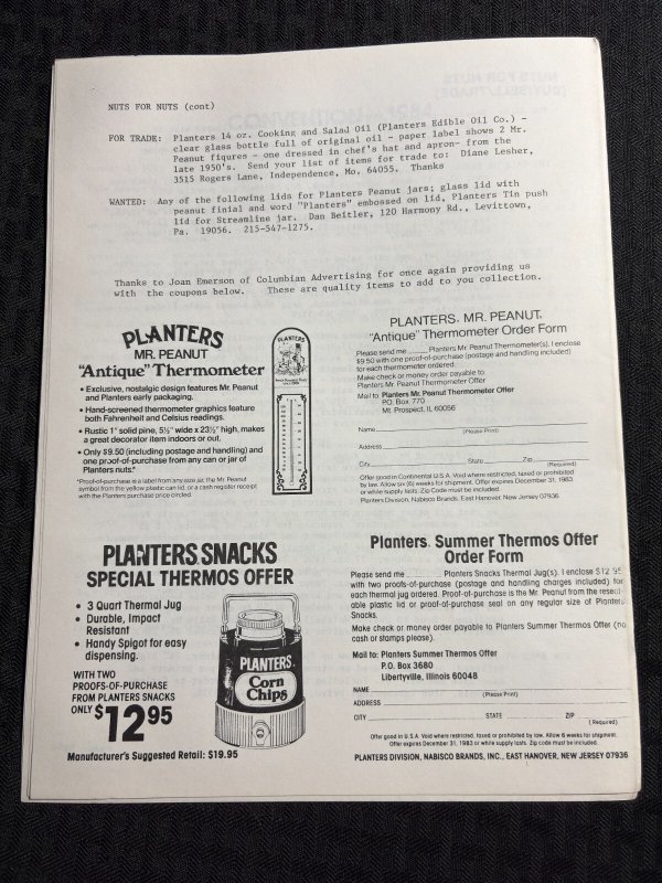 1983 PEANUT PALS PAPERS Fanzine Vol. 5 #5 FN 6.0 Planters Peanuts Memorabilia