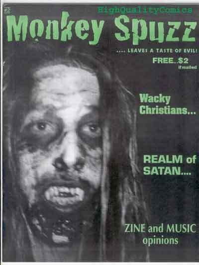 MONKEY SPUZZ #2, Evil, Wacky Christians,  NM , Brain Ooze, Realm of Satan