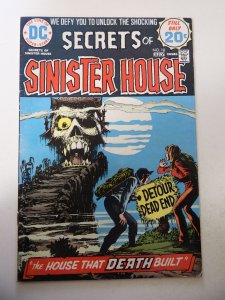 Secrets of Sinister House #18 (1974) VG Cond centerfold detached at 1 staple