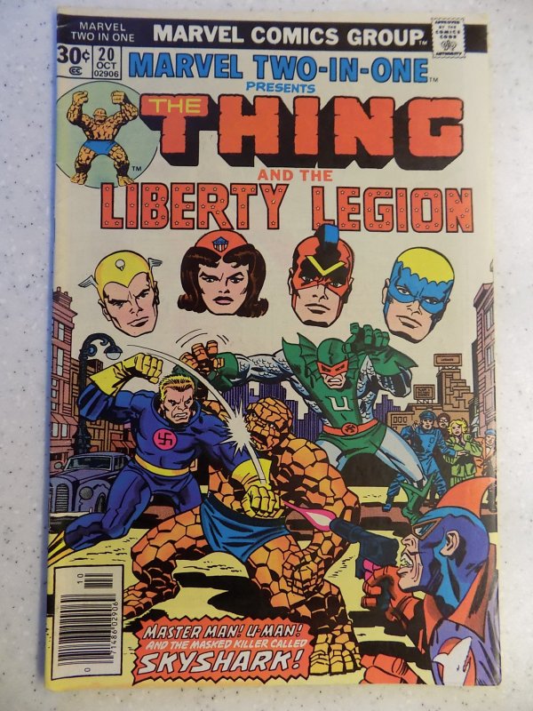 MARVEL TWO-IN-ONE #20 THING LIBERTY LEGION ACTION ADVENTURE FN