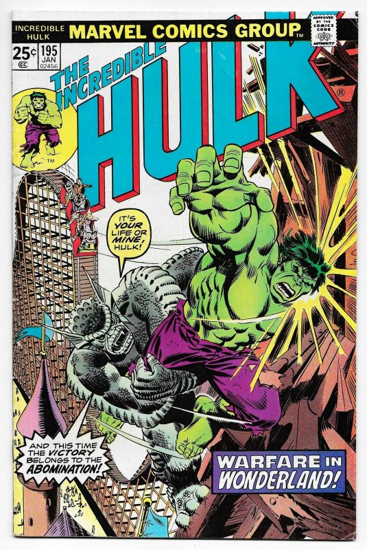 Incredible Hulk #195 | Abomination | MVS Intact (Marvel, 1976)
