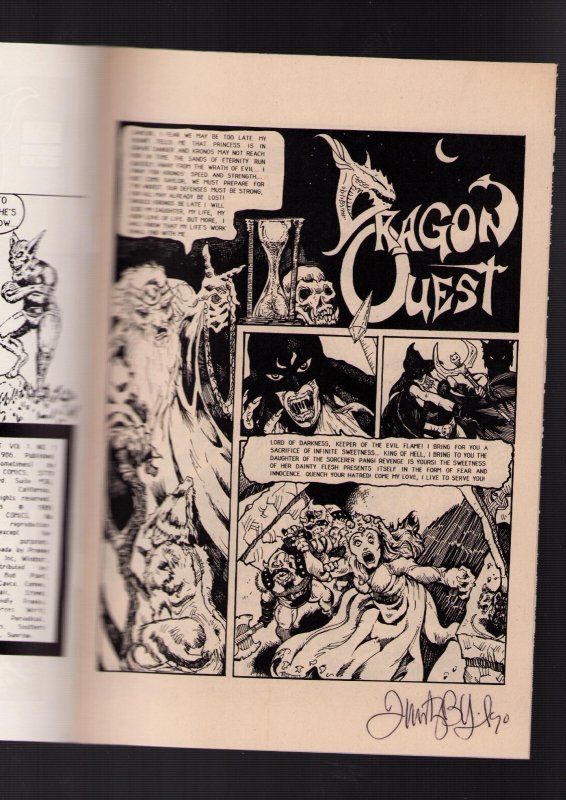 Dragonquest #1 - INSIDE COVER SIGNED BY TIM VIGIL! (8.5) 1986