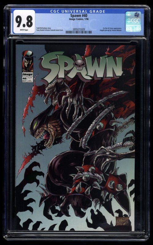 Spawn #40 CGC NM/M 9.8 White Pages Todd McFarlane Story!