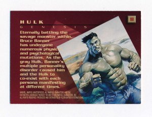 1996 Marvel Masterpieces #98 Hulk