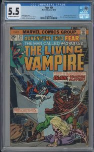 ADVENTURE INTO FEAR 24 CGC 5.5 FN- 1st Blade Vs Morbius the Spider-Man Villain