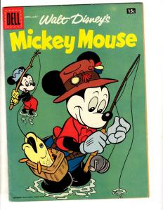 Walt Disney's Mickey Mouse # 59 FN Dell Silver Age Comic Book Fishing Cover  JL11