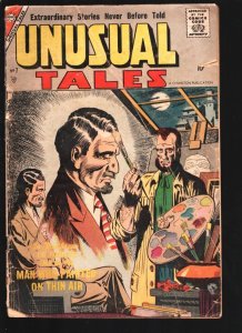 UNUSUAL TALES #7 1957-STEVE DITKO cover/art-Mystery and sci-fi stories-G