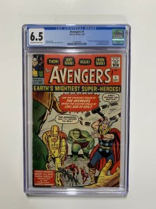 Avengers 1 Cgc 6.5 Ow/w Pages Marvel Silver Age