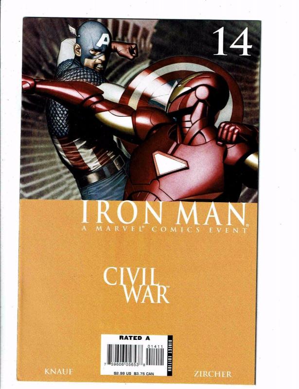 Lot Of 2 Iron Man Marvel Comic Books # 13 14 Civil War Captain America J123