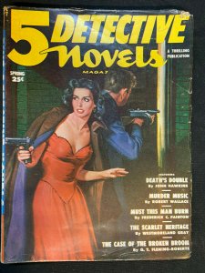 5 DETECTIVE NOVELS MAGAZINE SPRING 1951 PULP MAGAZINE G/VG