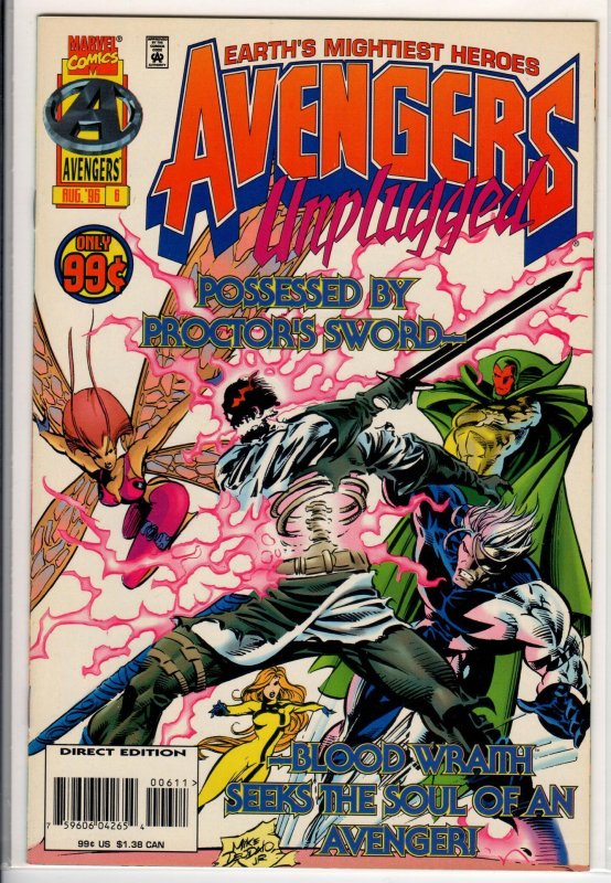 Avengers Unplugged #6 Direct Edition (1996) 9.4 NM