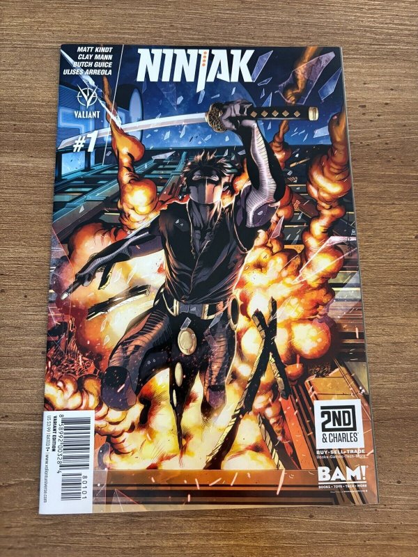 Ninjak # 1 NM 1st Print Variant Cover Valiant Comic Book 2nd & Charles 13 J278