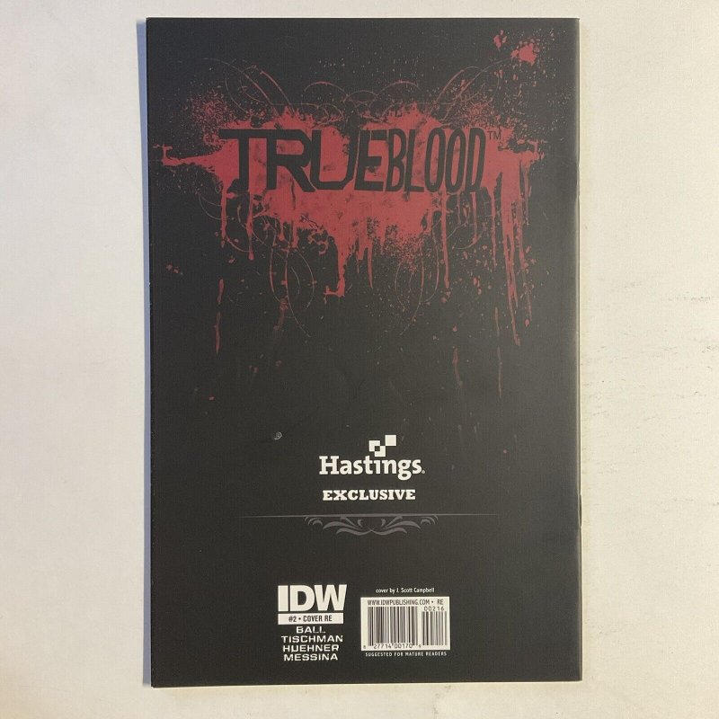 True Blood 2 2010 Signed by Nei Ruffino Hasting Foil Variant IDW VF