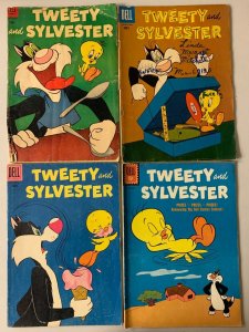 Tweety and Sylvester lot #5-33 Dell 4 different books average 2.5 (1954 to 1961)