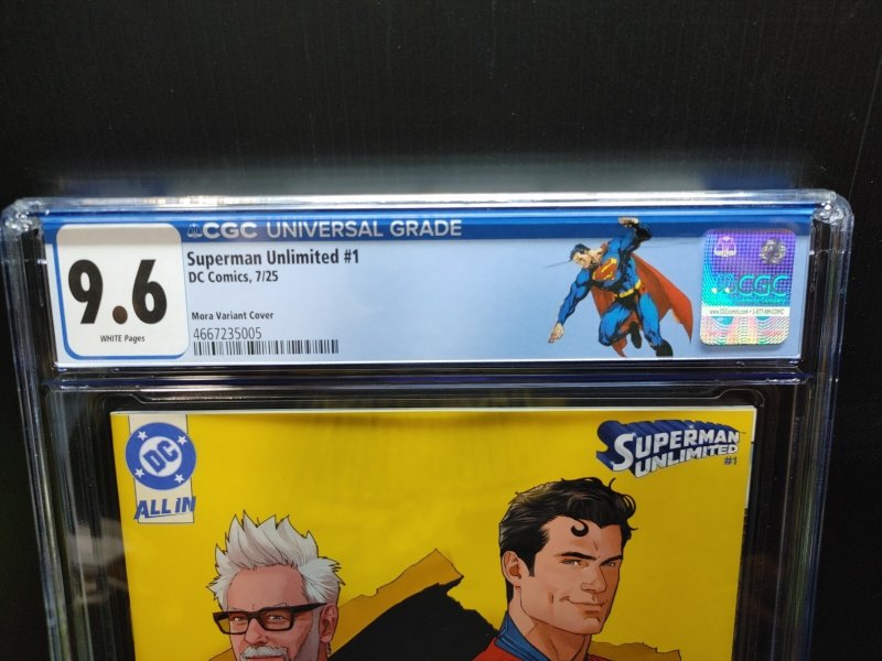 SUPERMAN UNLIMITED #1 (2025) CGC Dan Mora Variant Custom Label 9.6