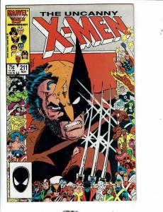 Uncanny X-Men # 211 VF/NM Marvel Comic Book Wolverine Beast Storm Rogue CR56A