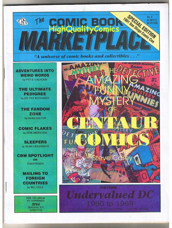 COMIC BOOK MARKETPLACE #4,  VF/NM, SDCC, Fandom, 1991, more in our store