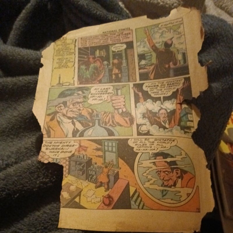 National Comics #29 Quality Comics 1943 Golden Age Superhero Origin the unknown