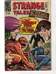 Strange Tales #129 1965 Mid-High-Grade Ditko Dr Strange Terrible Trio FN+ UTAH