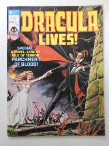Dracula Lives #12 (1975) Parchment of Blood!  VG- Condition! 2 SS