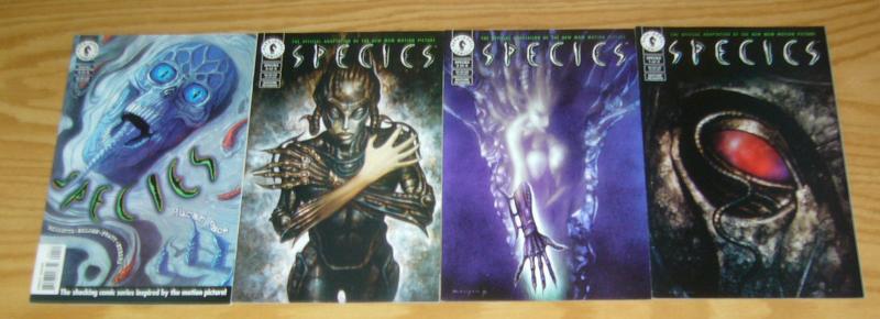 Species #1-4 VF/NM complete series adapts the movie - john bolton cover art set