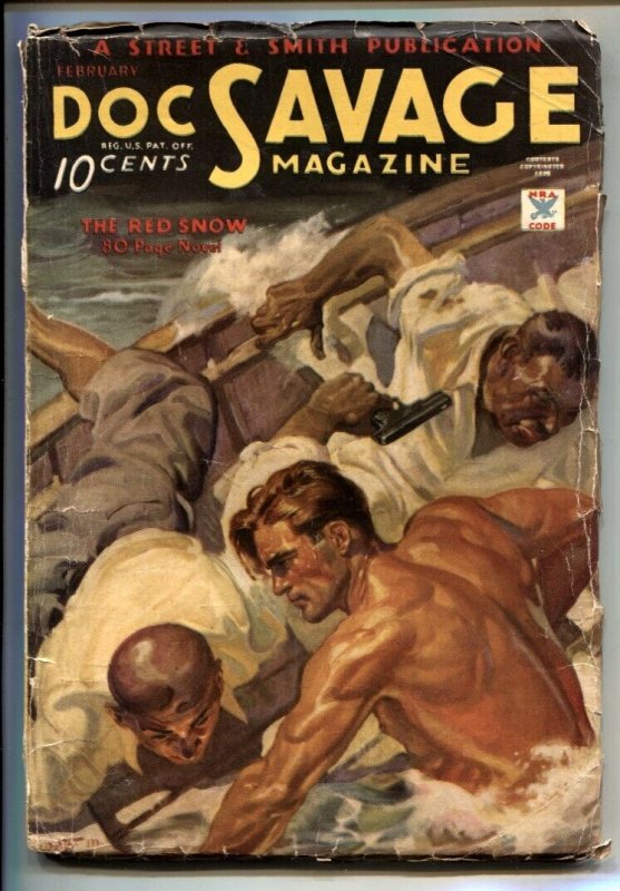 Doc Savage Pulp February 1935- The Red Snow VG