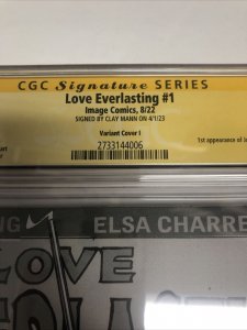 Love Everlasting (2022) #1 (CGC 9.8 SS) Signed Clay Mann Tom King Story Census 1