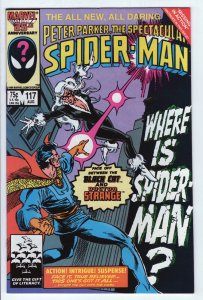 SPECTACULAR SPIDER-MAN #117 - 7.5 - WP - Black Cat  VS Foreigner- Doctor Strange