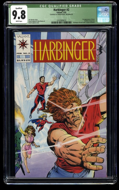 Harbinger #2 CGC NM/M 9.8 White Pages (Qualified)