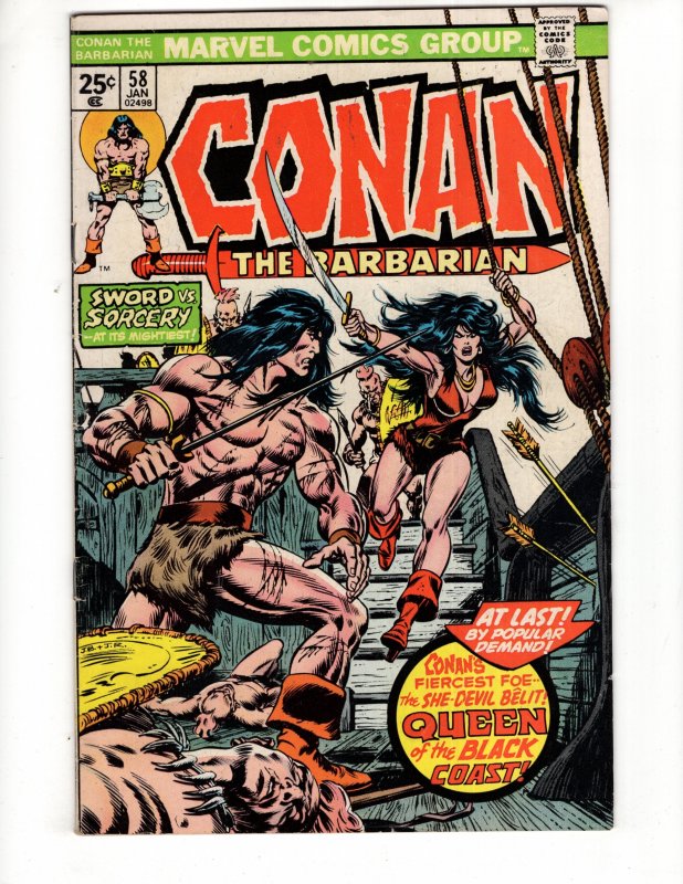 Conan the Barbarian #58 (1976) 1st Full Appearance of BELIT / ID#262