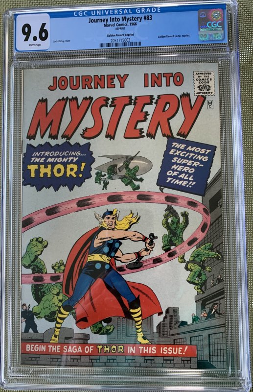 Journey Into Mystery #83 GRR (1966) CGC 9.6 - Golden Record Reprint of 1st Thor