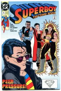 Superboy #5 1990- Wondergirl Romance begins- PEER PRESSURE cover