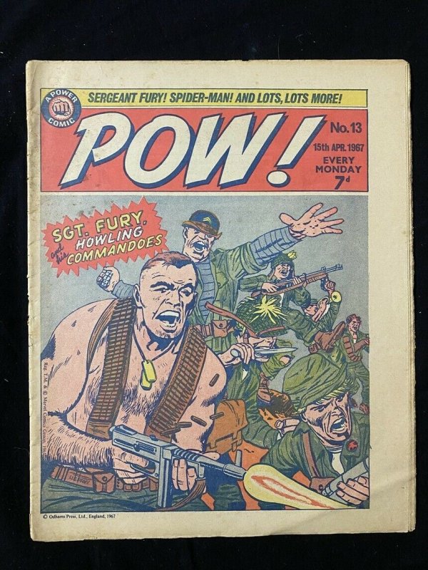 Pow! #13 4/15/1967- Sgt Fury #1 British reprint VG