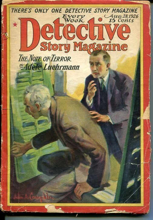 DETECTIVE STORY MAGAZINE-AUG 28 1926-LEUHRMANN-LIVINGSTON-KREBS-good minus G-