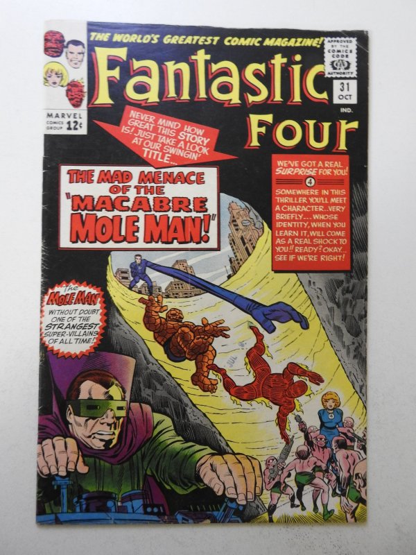 Fantastic Four #31 (1964) VG+ Condition rust on staples, stamp fc