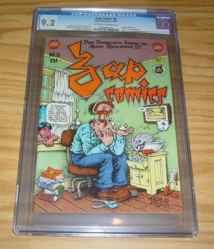 Zap Comix #8 CGC 9.2 robert crumb - s. clay wilson - gilbert shelton 1975