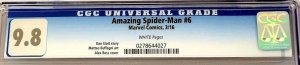 Amazing Spider-Man #6 Marvel 2016 CGC 9.8  Alex Ross Variant Top Census Grade