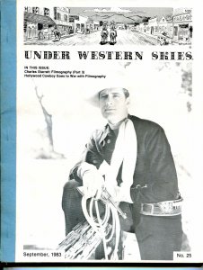 Under Western Skies #25 7/1983-Charles Starrett  Part 3-WWII Western Films-FN